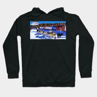 Iditarod Sled Dog Race Start in Alaska Hoodie